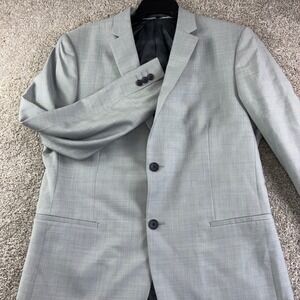 Theory Mens 42R Light Gray Wool 2 Button Blazer Sport Coat Jacket Career Classic
